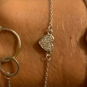 Sterling silver heart bracelet